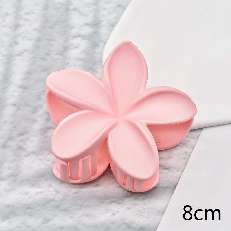 7cm Frangipani Hair Claw Clip - Colorful, Versatile Updo & Ponytail Accessory