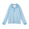 Men's Casual Striped Print Button-Up Long-Sleeve Tops