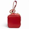 Excellent MIUMIU Charm MATELASSE Charm Logo Keyring Leather Pouch Red 5TL527 Used