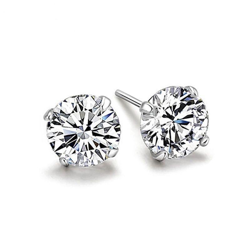 10Pcs Zircon straight needle ear stud earrings, ear canal jewelry, ear bone stud