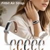 Per Google Fitbit Braccialetto Cinturino in Pelle d'Aria Cinturino Pelle di Mucca Doppia Fibbia a Chiodo Cinturino Piccolo in Pelle Sottile