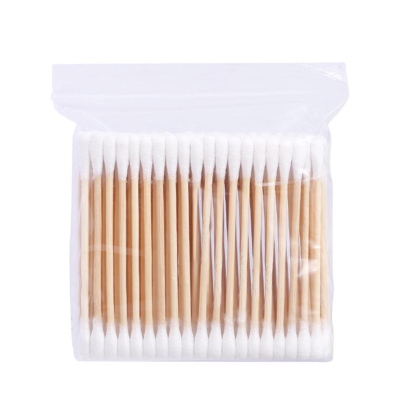 Dual-Ended Disposable Cotton Swabs for Ear Cleaning, Makeup Removal, and Personal Hygiene.