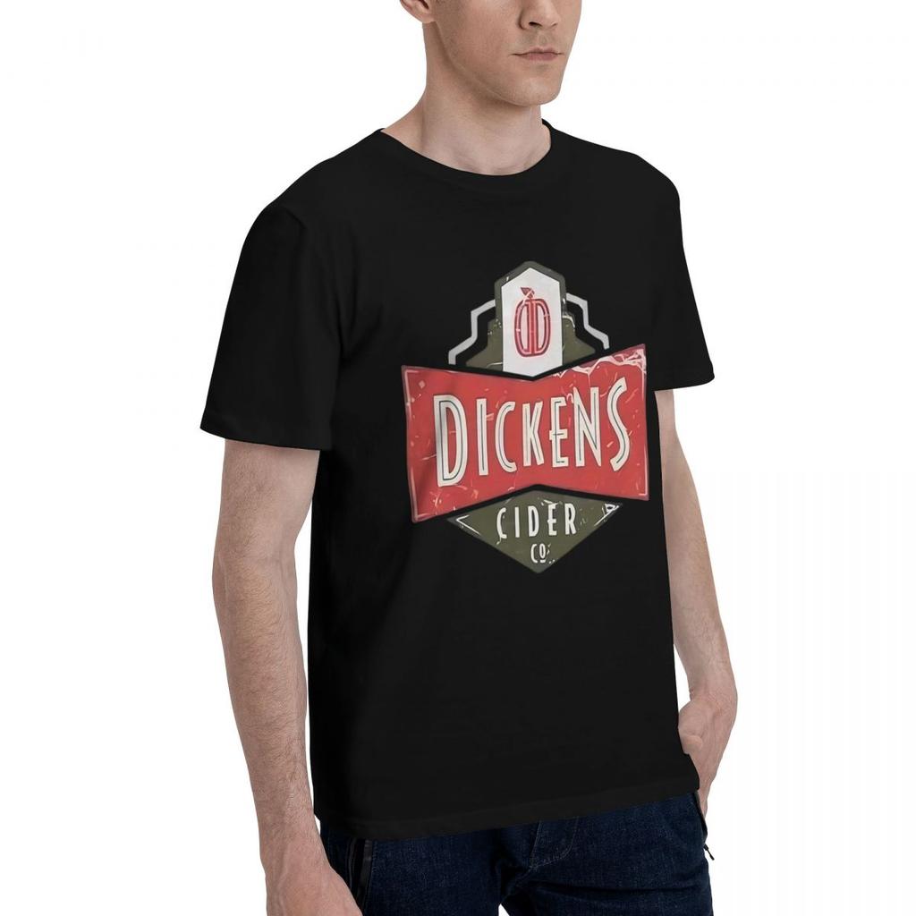 Dickens Cider Graphic 100 Cotton Casual Breathable Confortable Shirt Short Sleeve TShirt Tshirts Men