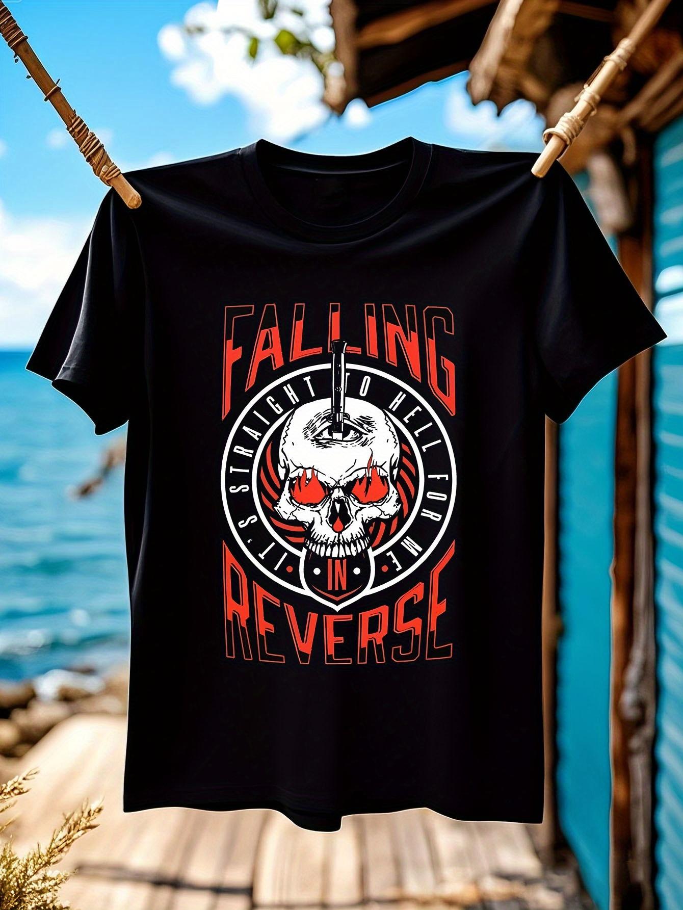 Heavyweight Cotton Tshirt Falling in Reverse Graphic Tee ... L