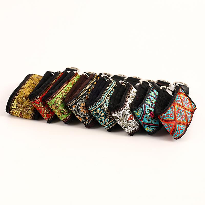 Comfortable Soft Cosy Elegant Whippet Italian Greyhound Martingale Collar Width5.5cm  Gold/silve/red/green