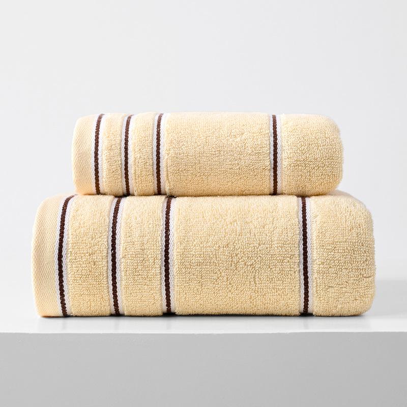 2PCS Luxurious Cotton Towel Set Ultra Soft Highly Absorbent  for Home Bathroom 100% Cotton Suitable for Adults and Children