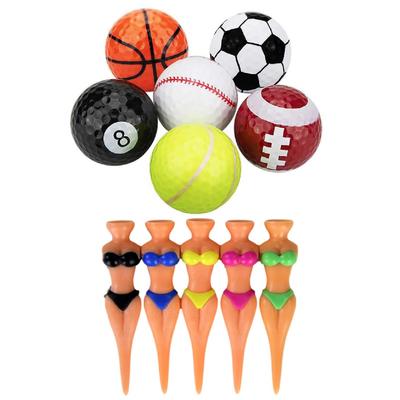 Golf Ball Tee Caddy Lady Sexy Competition Prize Interesting Goods Golf Equipment Gift Present Tee Saki&Masa (Ball 5)