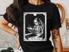 The Reader Tarot Card Shirt - Skeleton Reading Book Tee , Dark Academia Bookish Aesthetic, Gothic Witchy Tarot T-Shirt, Occult Reader Gift