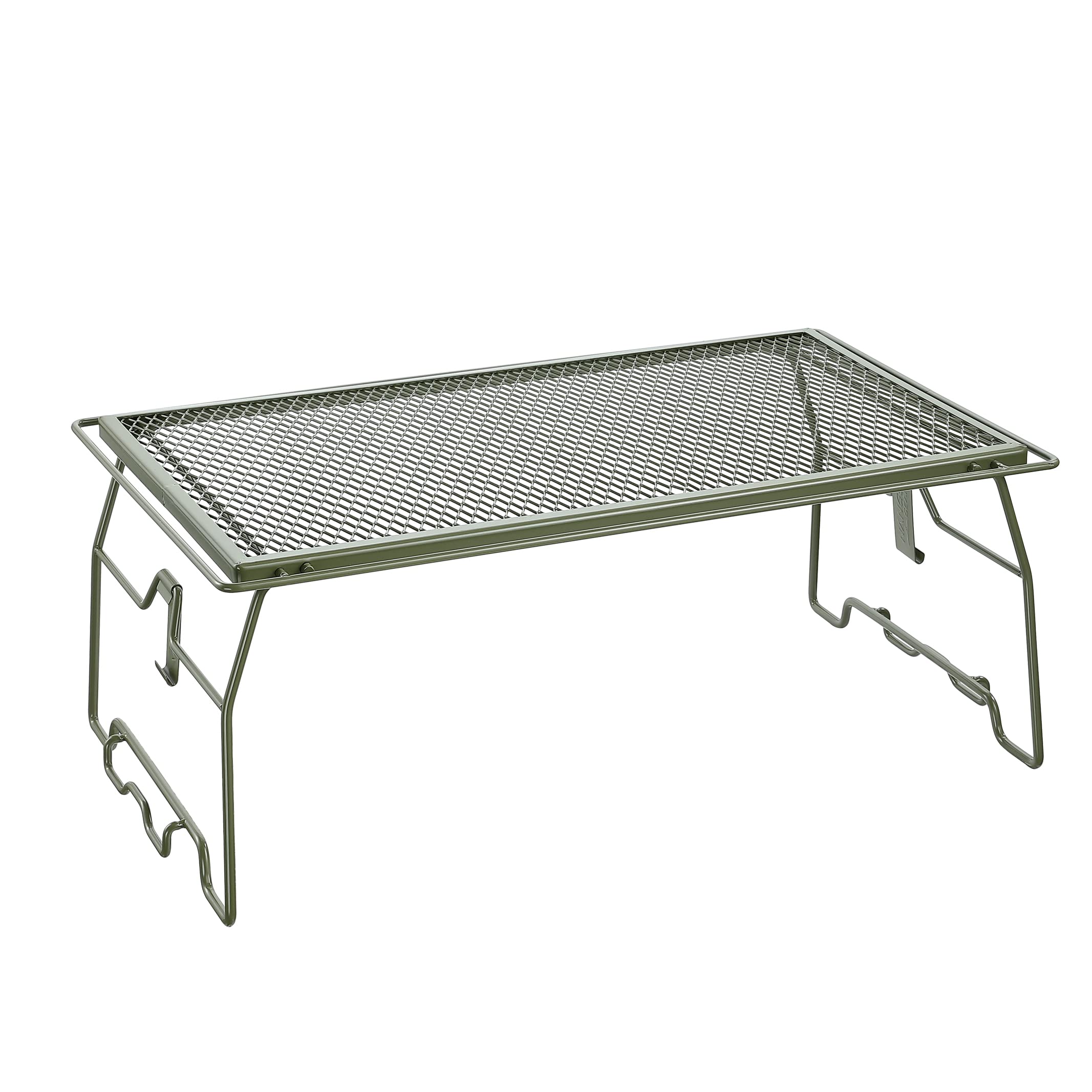 

NANGOGEAR (Снаряжение для кемпинга Nanko) Складная стойка, Стойка для костра, Стол-сетка, Стойка для хранения, Верх из просечно-вытяжного листа, Хаки, 20111-K (T-238-1T)