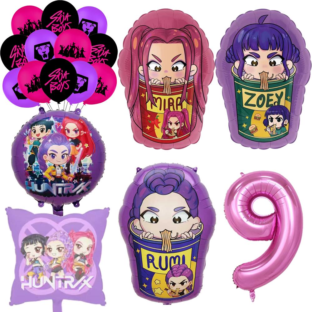 Idol Boy Kpops Demoni Vânător Petrecere de Ziua Decor Veselă De Unică Folosință Față de Masă Pahar Farfurie Balon Petrecere Baby Shower Consumabile