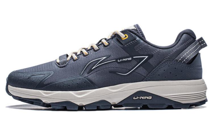 Мужские низкие кроссовки для бега Li Ning с нескользящей подошвой, черные с серым, ARNT011-1 44