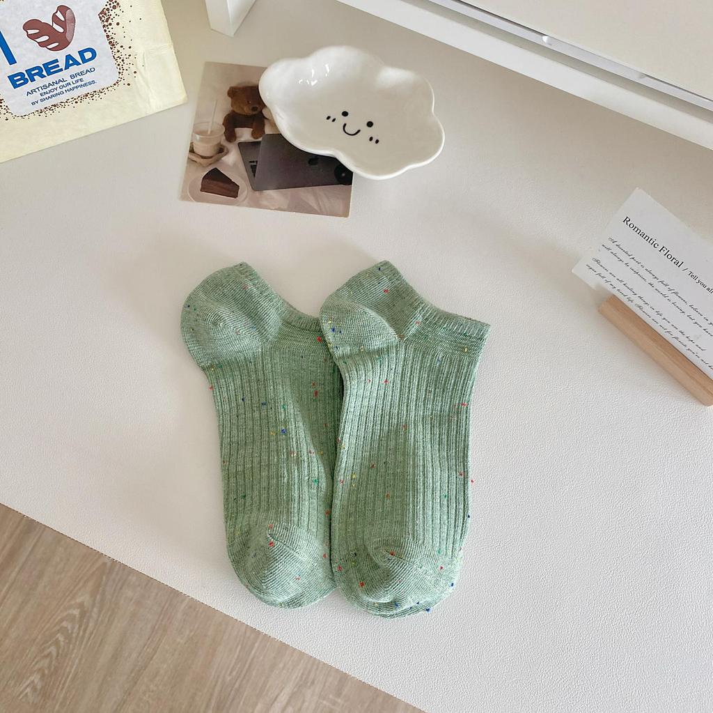 Chaussettes basses bateau en coton antidérapantes pour femmes - Invisibles et respirantes pour l'été