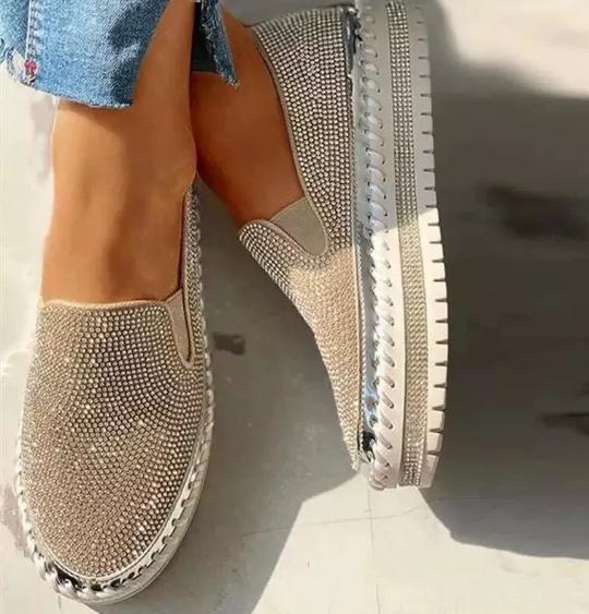 Fashion Mocassins À Enfiler Pour Femmes, Baskets En Maille, Décor Biscuits, Chaussures Plates Basses