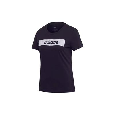 T-shirt d'entraînement à col rond à manches courtes pour femmes Noir EI4586