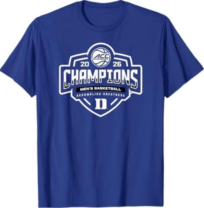 Blue Devils Men#039s Basketball Acc Champs 2026 Royal TShirt Reprint Unisex T-Shirt S