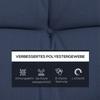 Set di 4 Cuscini per Seduta, 150x50 cm Cuscini per Sedia Idrorepellenti con Laccetti, Spessore 10 cm Blu Navy