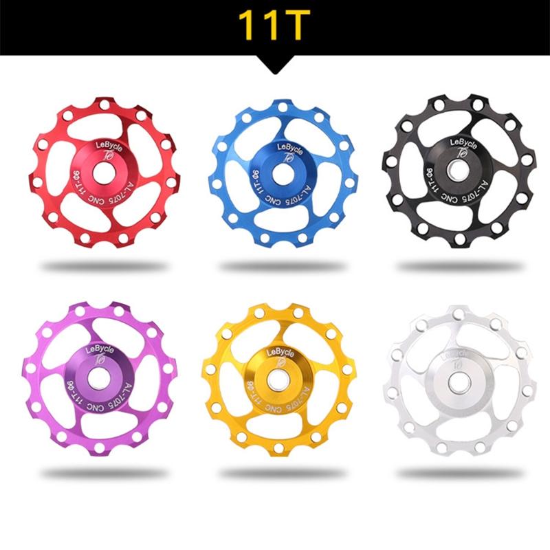 Track Pulley for Rear Wheel, Bearing and Pulley Guide for Mountain Bike, Road Bike, 11T, 13T,15T
