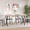 Dining Table Frame In X Shape 120 X 60 X 73 Cm Steel