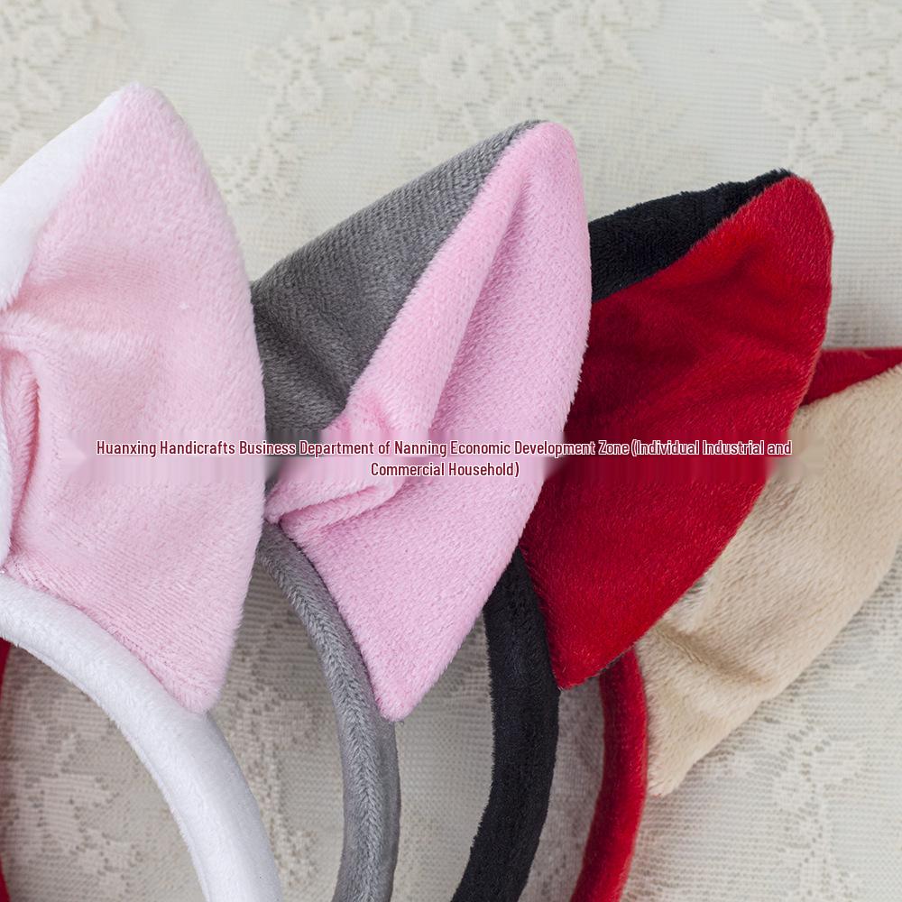 Cross-Border Cute Plush Fox Ears Headband Set for Halloween and Face Washing