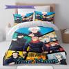 Name Custom Jujutsu Kaisen Pattern Bedding Set Quilt Cover Pillowcase Home Decor Gift (1 * Duvet Cover + 2 * Pillowcase, Without Core)