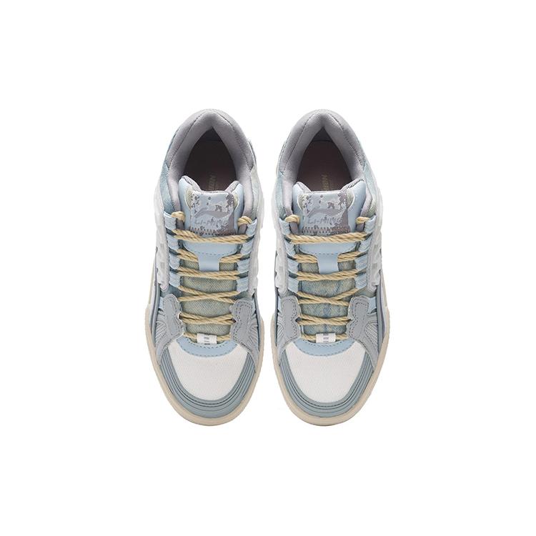 New LiNing Millennium Era Low-Top Skateboard Shoes Women's Blue Gray AZGS010-3