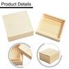 Pinewood Solid Wood Box with Removable Upper and Lower Lids Packing Box  Keepsake Archiving