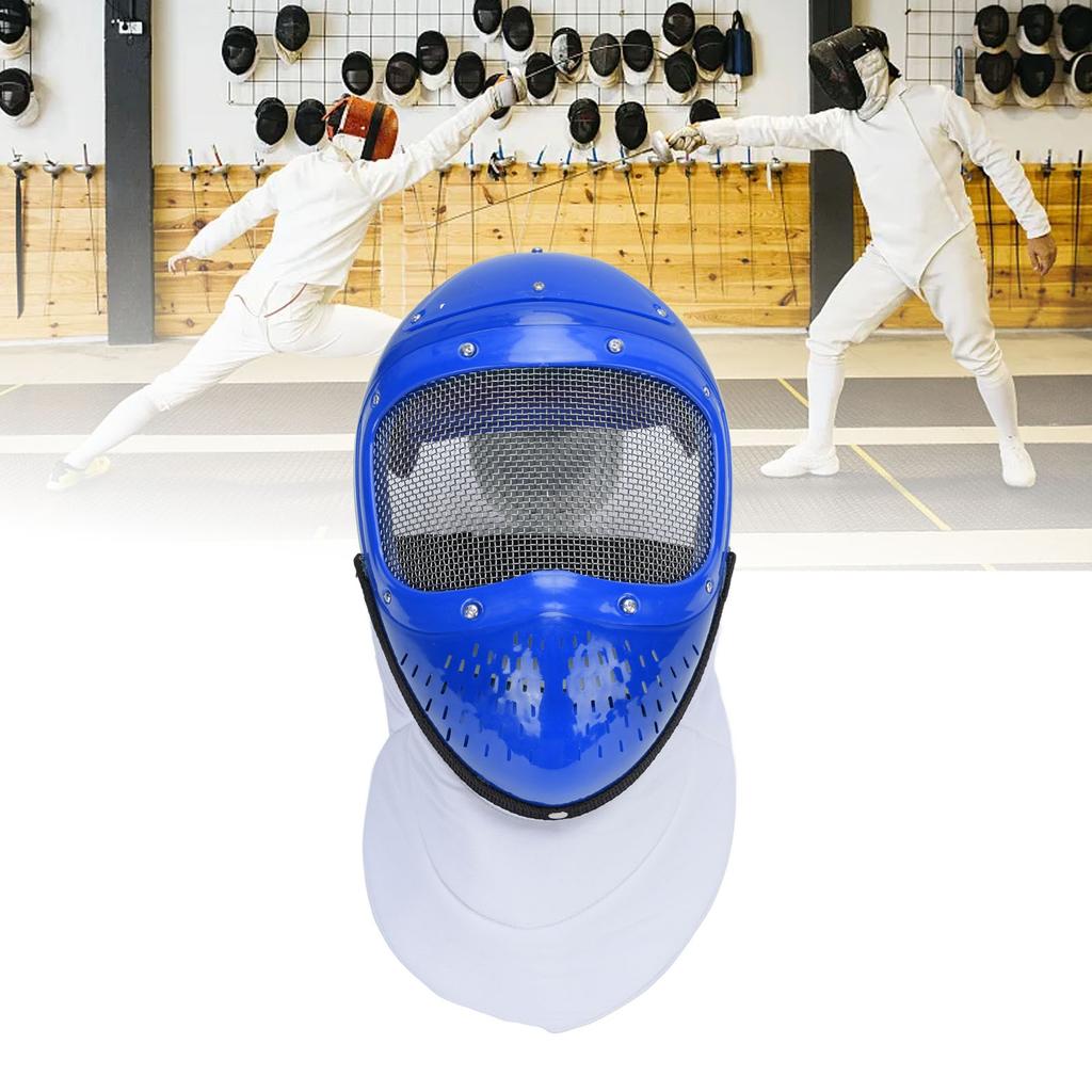 Kids Fencing Face Guard Breathable Metal Mesh Helmet Protective Cover for Foil Sabre Epee Use