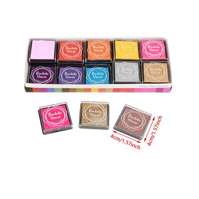 20 Colorful Ink Pads, Rubber Stamps, Letter Painting, for Kids Craft Card Making Set