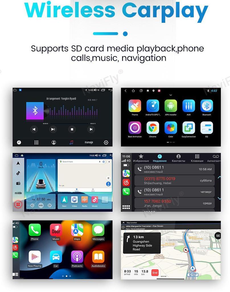 Universal Wireless CarPlay and Auto Adapter for Original Wired Car Systems