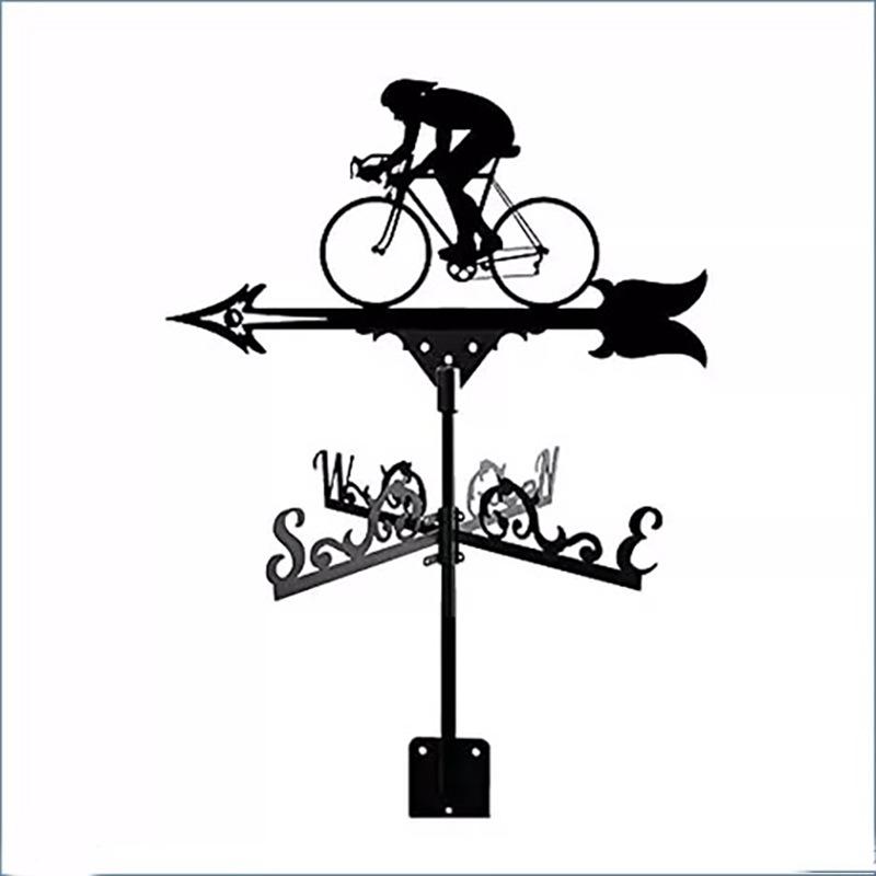 Wetterfahnen-Ornament aus Edelstahl für den Außenhof