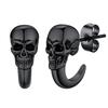 Design Stainless Steel Skull Drop Earrings For Women Men Fashion Gothic Street Hip Hop Ear Jewelry Pendant Cool Stud Earrings