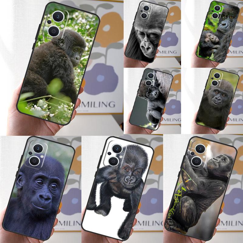 Monkey Gorilla Ape Baby Case For OPPO Reno 12 F 13 13F 11F 8T 7 8 10 Pro OPPO Find X8 Pro X6 X3 X5 Lite Cover Fundas