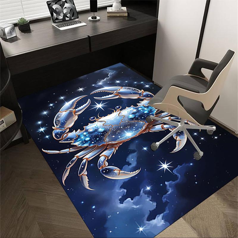 1PC crab zodiac Extra Large Non Slip Floor carpet, Office, family, Studio   Large Area Rug Indoor Rugs, Bold Statement Piece