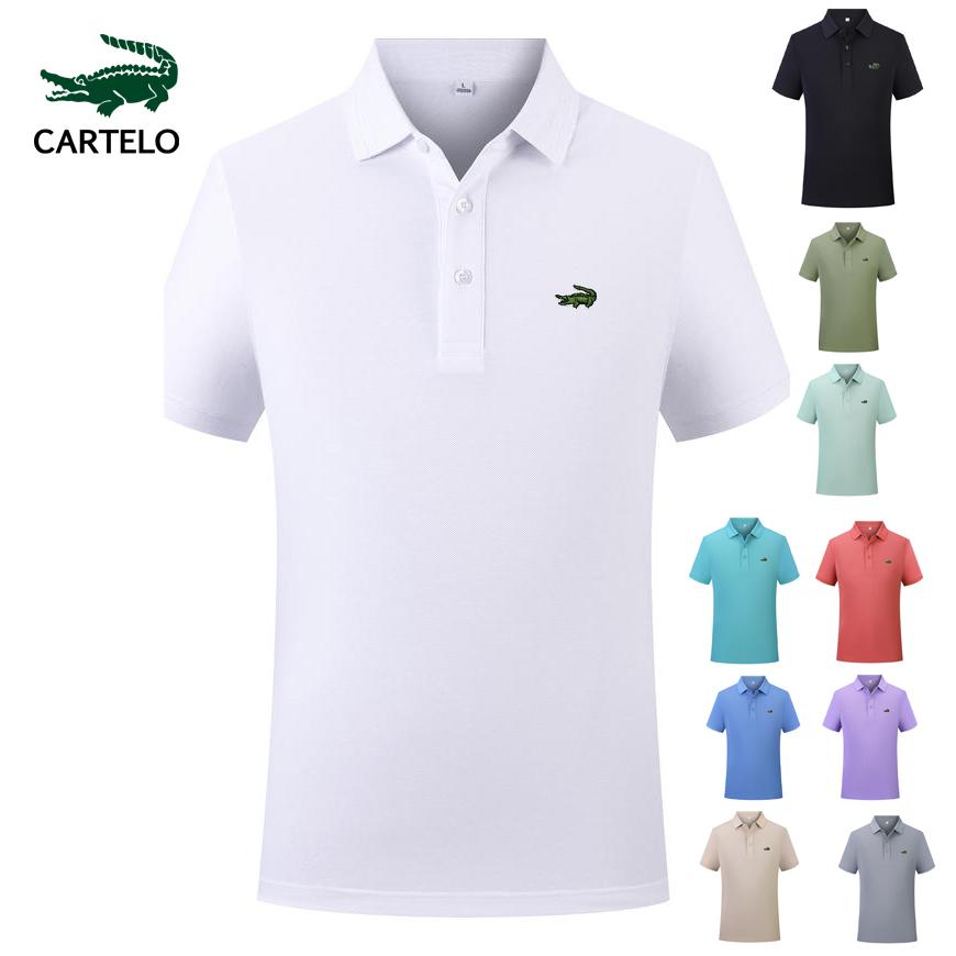 

Cartelo 2025 Spring/Summer Embroidery Solid Color Sports Cotton Polo Shirt for Men and Women Quick Drying Sweat Absorbing Polo Shirt XS