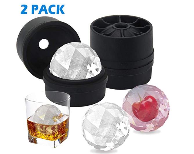

2 упаковки формочек для льда в форме ромбовидного шара, формочки для льда из пищевого силикона, круглая форма для льда для коктейлей с виски, новая