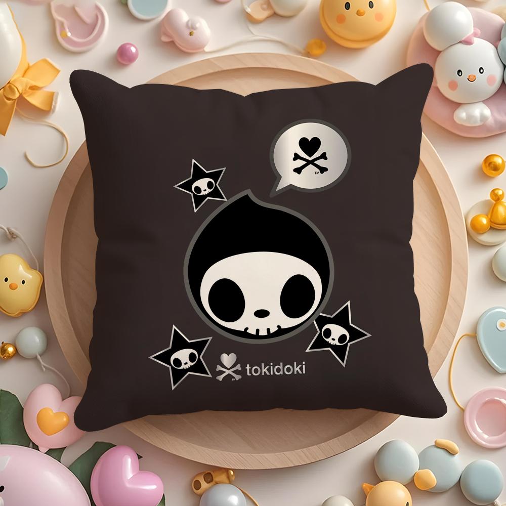 

Japan Tokidoki Creative Pillow Case Short Plush Double-Sided Printing Home Machine Washable in Warm Winter Cushion Cover 12x12Inch