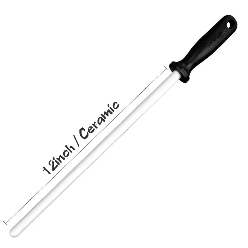TAIDEA 12 Inch Knife Sharpening Rod Musats Ceramic Professional Kitchen Knives Carbon Steel Sharpen Marching Sharpening Steel