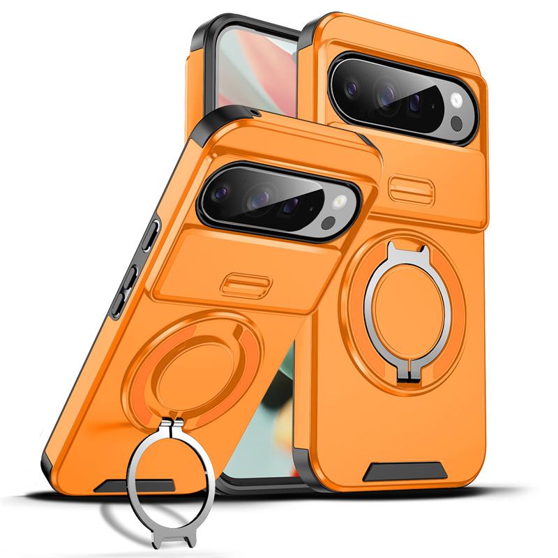 For Google Pixel 10 9 Pro XL 10Pro 10A Armor Magnetic Ring Bracket Case For Pixel 9A 8A 7 Pixel10 Pro Slide Lens Protect Cover