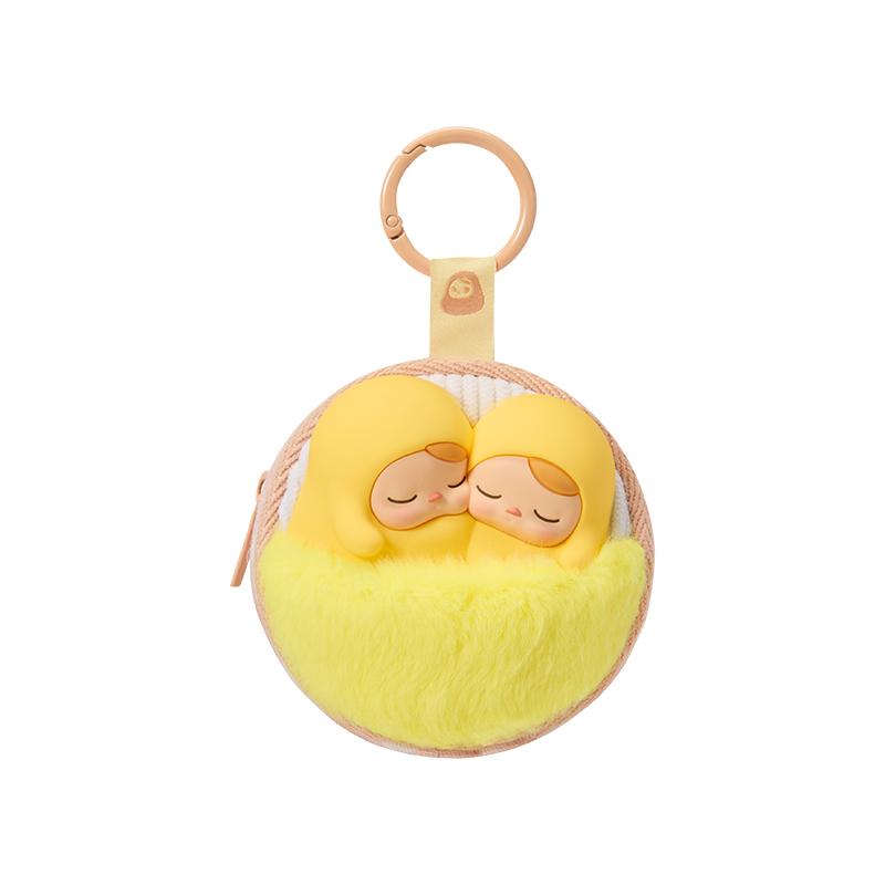 New POP MART PUCKY Egg Bean Collection Beech Earphone Case Trend Based Products 8cm PPMT-2506-0058