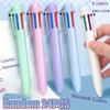 24pcs Adorable Gradient Morandi Ballpoint Pen 0.7mm 6-colors Candy Color Hand Account Press Pen Suitable for Daily Writing, Office, Study Supplies