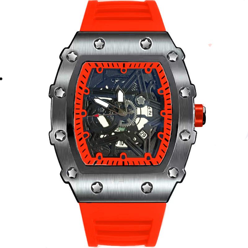 High-Value Fashion Quartz Watch Trendy Luminous Five-Pointed Star Barrel-Shaped Men'S Watch