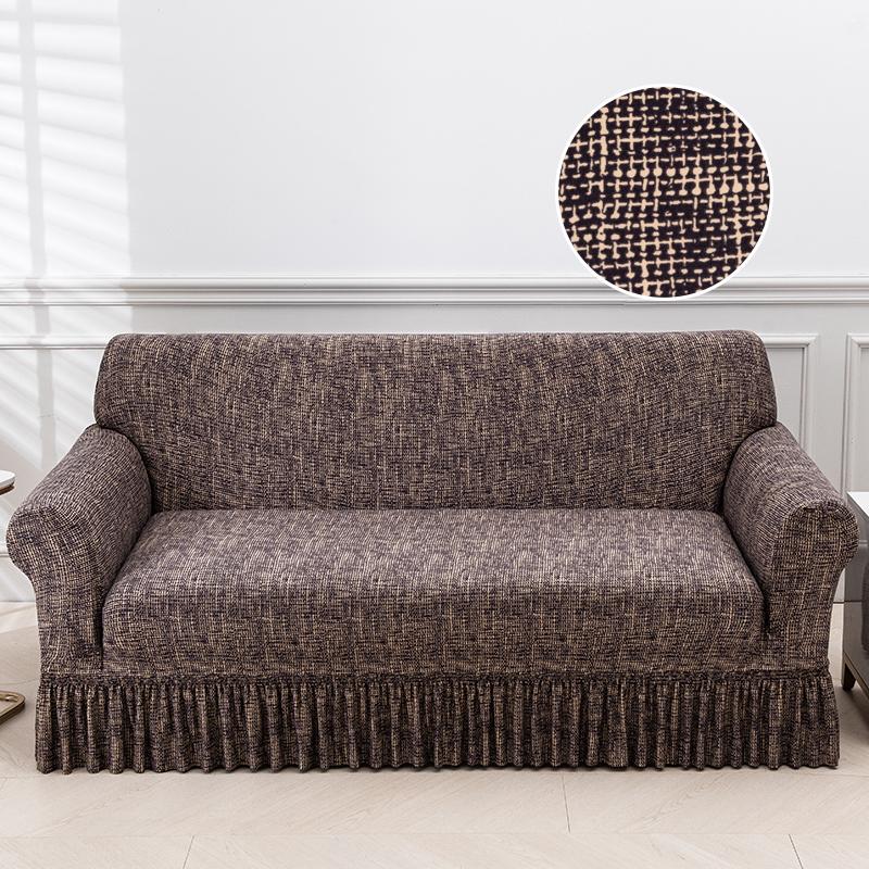 Printed Sofa Cover Stretch Couch Covers Patterned Slipcovers With Skirt Washable Spandex Furniture Protector For Living Room