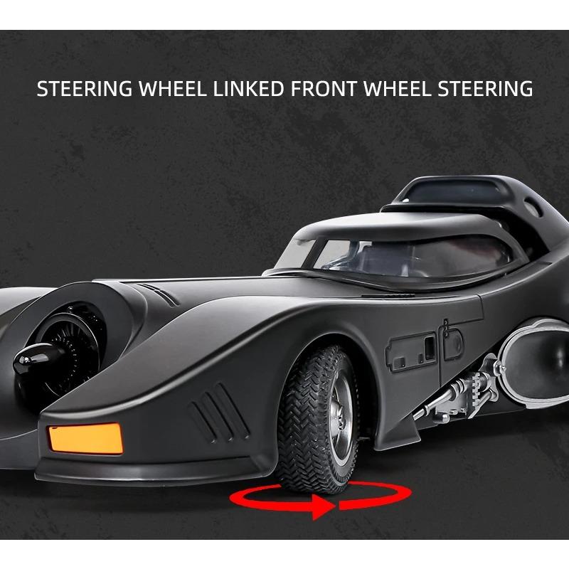 Large 1/18 Scale 1989 Batmobile Classic Tank Alloy Metal Diecast Model Car Sound & Light Collection Hobby Decorations Display Ornament
