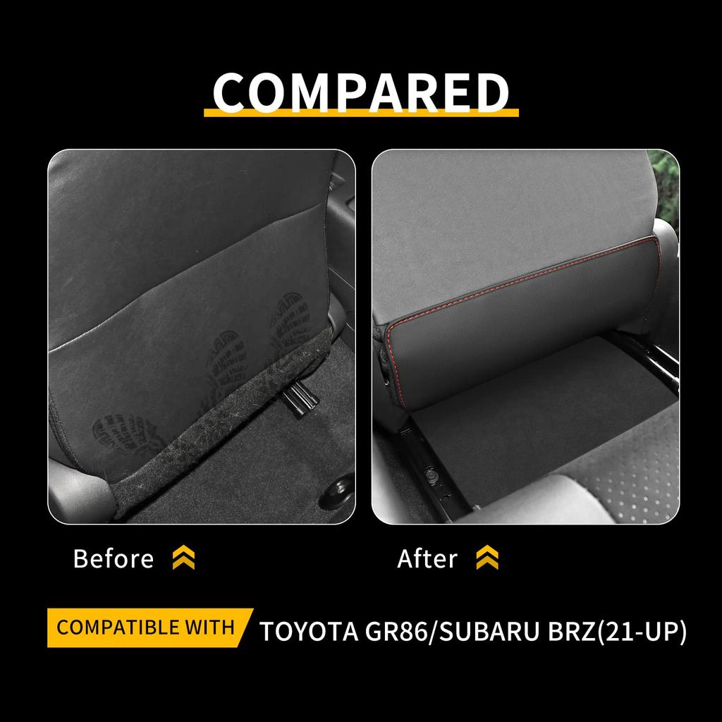 KUNGKIC Sitzlehnen-Kratzschutzmatten für Toyota GR86 ZN8 und Subaru BRZ ZD8 Rücksitz-Schutz vor Flecken und Tritten, Innenraumteile und PU, Einfache Montage