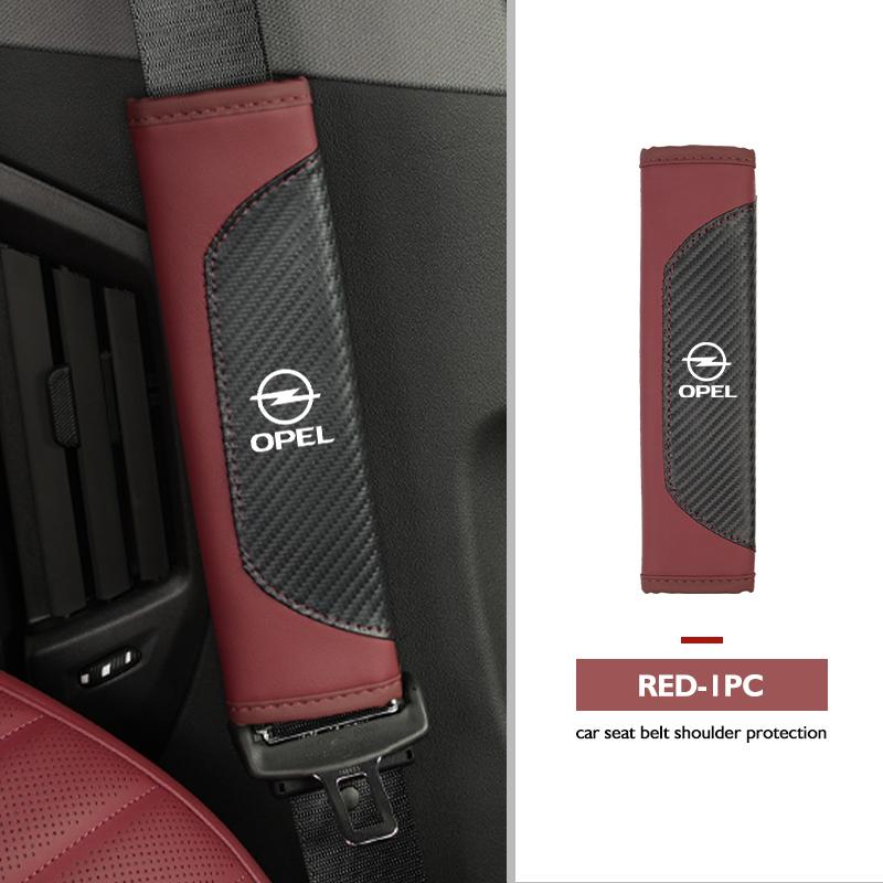 

For Opel Leather Seat Belt Shoulder Cover Anti-slip Protection Pads Corsa Astra H G J Insignia Vectra Zafira Meriva