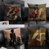Napoleon Bonaparte Art Cushion Cover Natural Linen Organic Fabric DoubleSided Printing Sofa Home Decor Gift Pillow Case