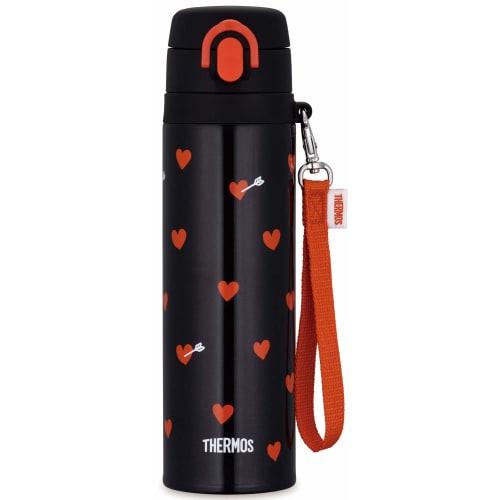 Thermos Water Bottle Vacuum Insulated Mobile Mug 550ml Black Red JNT-551 BKR