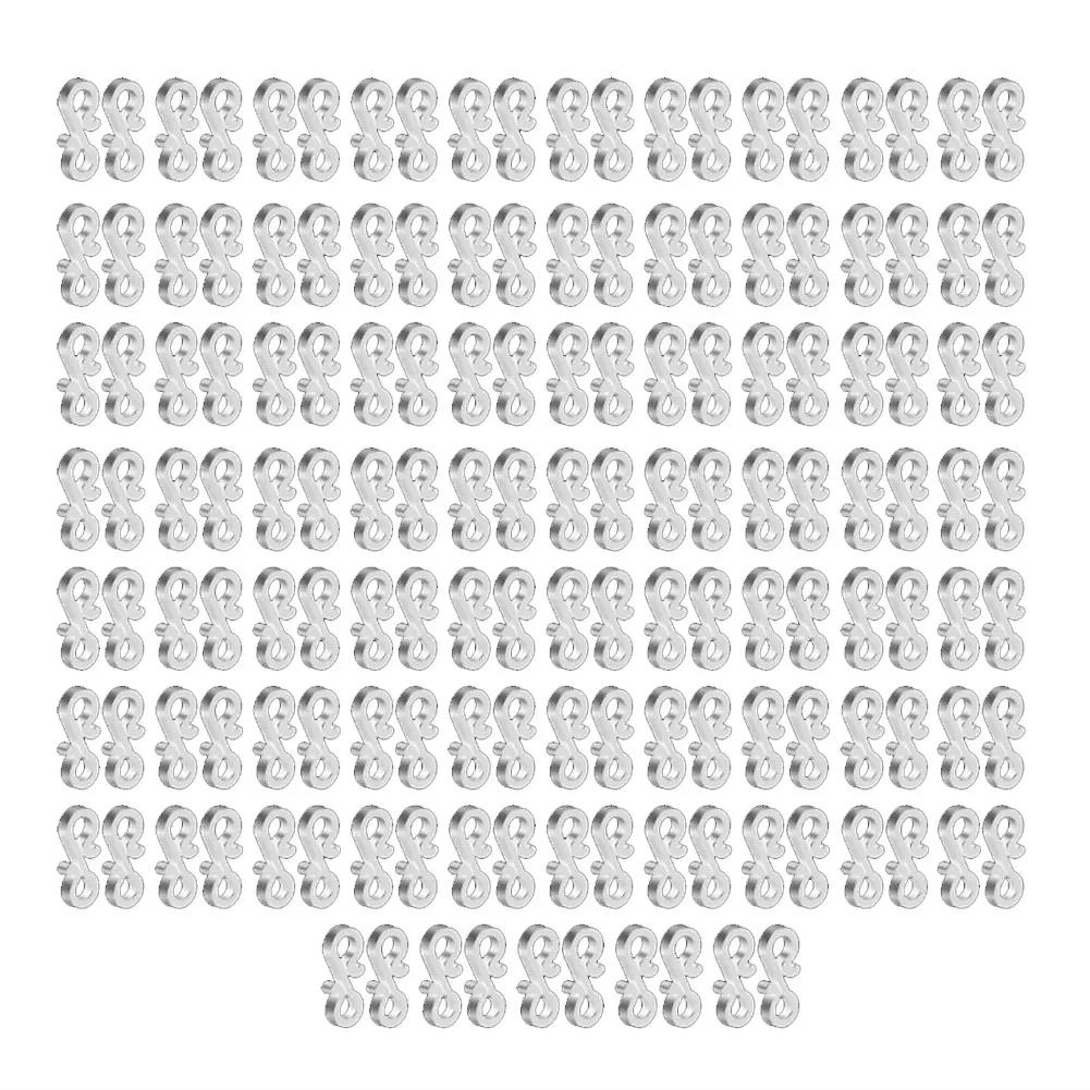 

100 Pcs Multi-Purpose Hooks Outdoors Gutter Clips for Gutters Mini Plastic S-hook Christmas Lights Securing Decoration Rope 10PCS белый