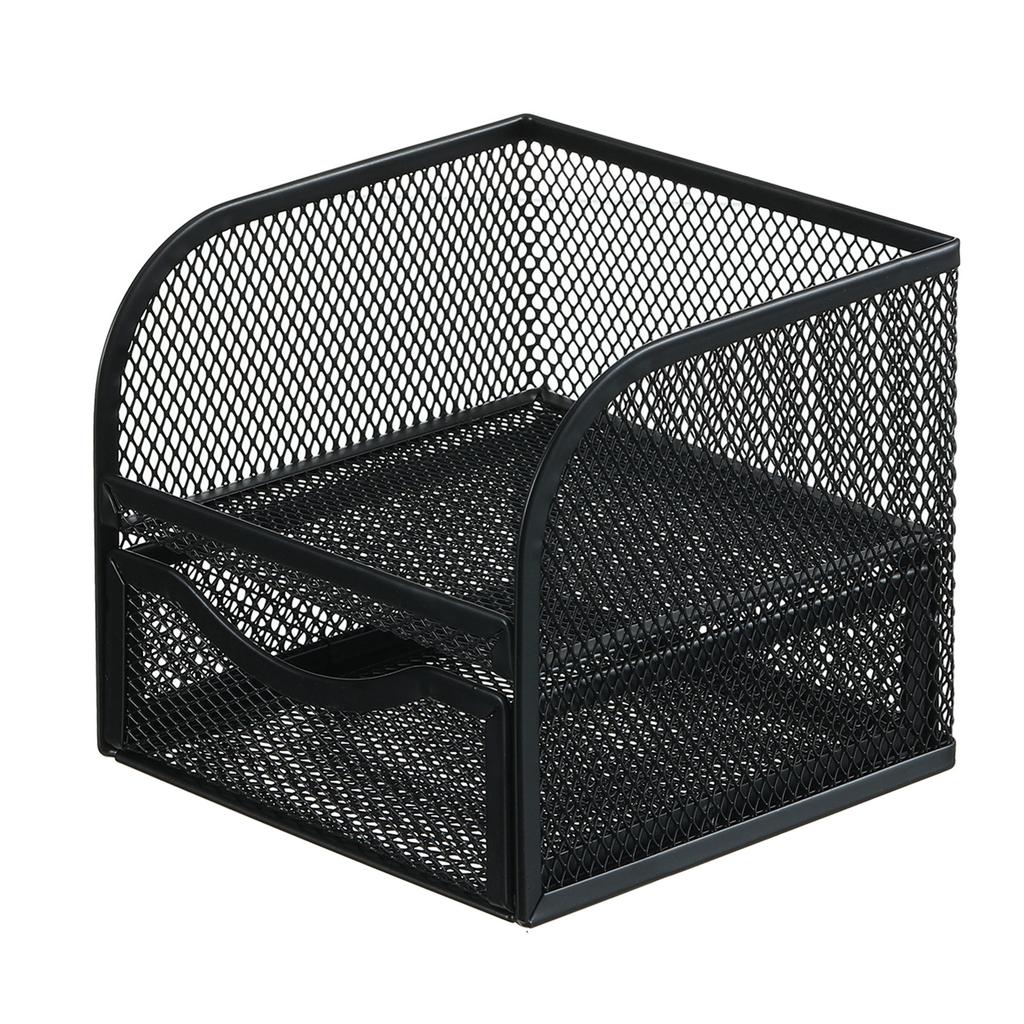 Space Saving Desk Organisers with Sliding Drawer Mesh Metal Pen for Office