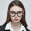 Unisex Anti Blue Light Computer Glasses Round Coarse Framed Glasses Women Men Fashion Large Frame Eyewear